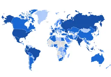 Petiole Pro: Map of countries with the highest number of customers